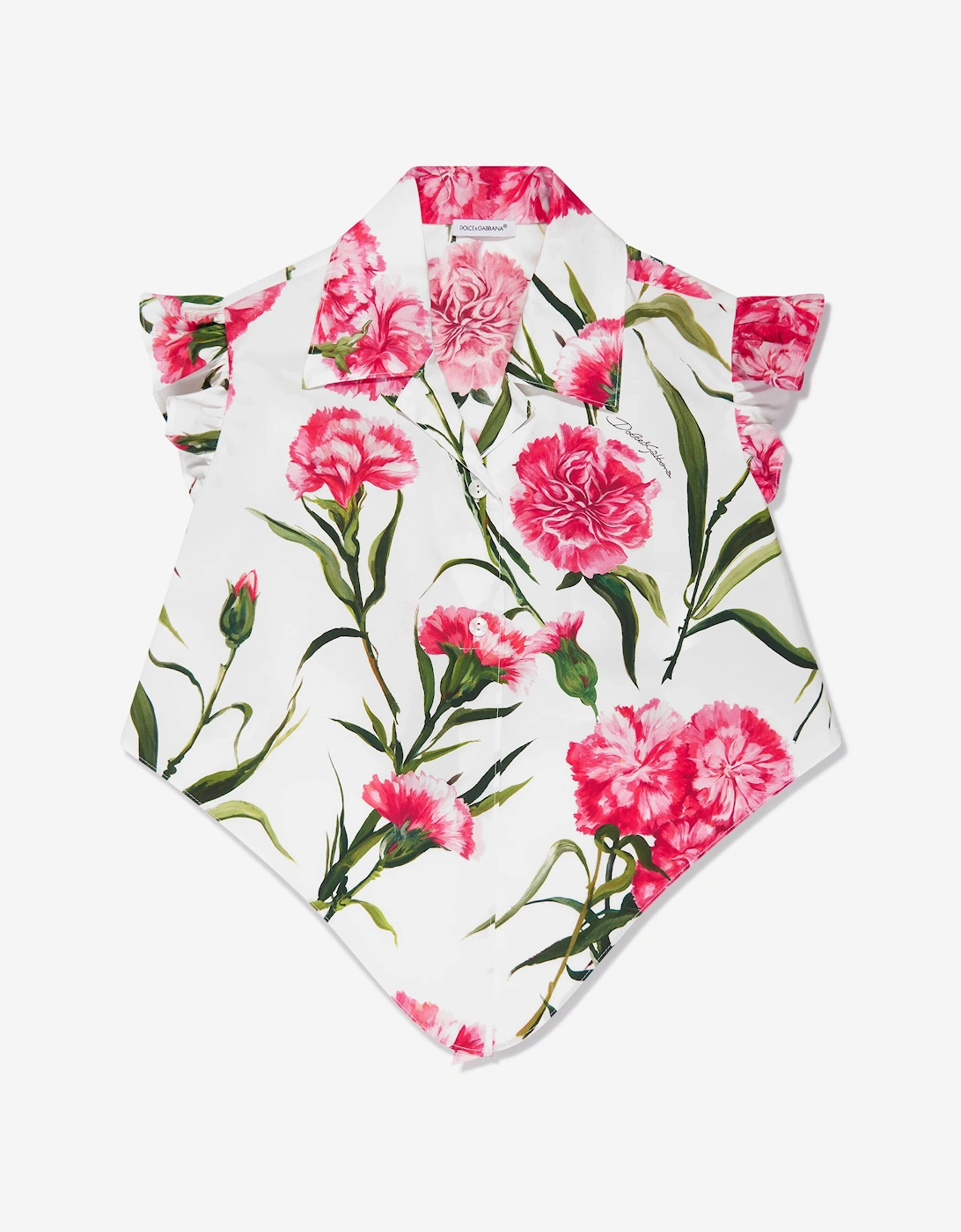 Girls Carnation Blouse in White, 5 of 4