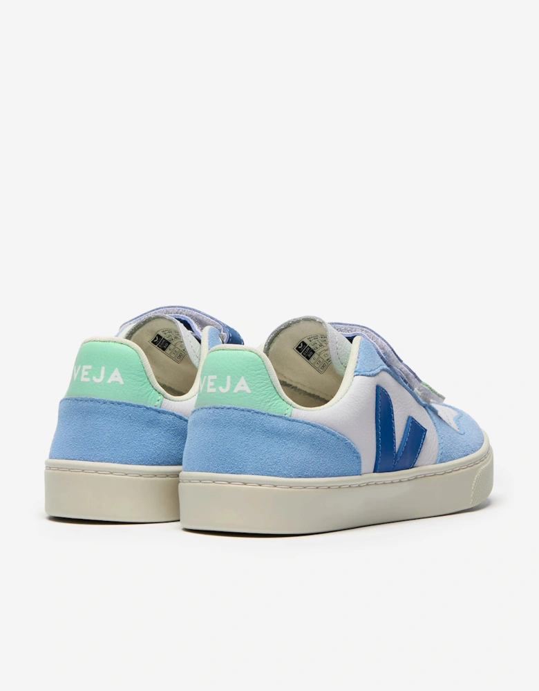 Kids Chromefree Leather Small V-10 Trainers in Blue