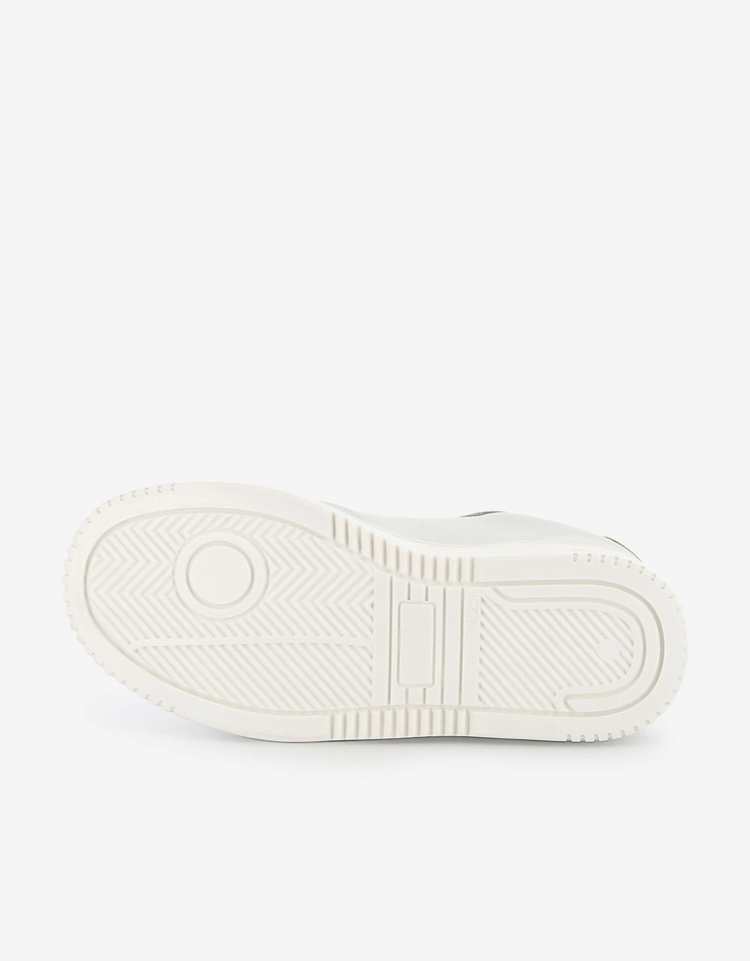 Kids Leather Logo Trainers in White