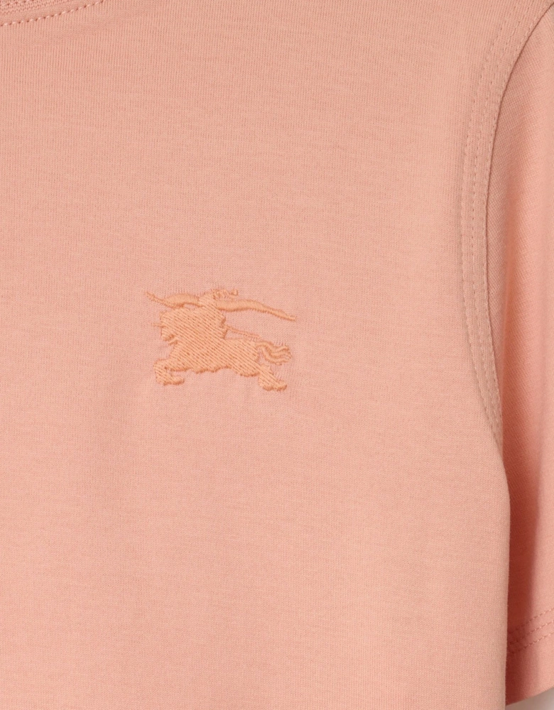 Girls Cedar Check Tape T-Shirt in Pink