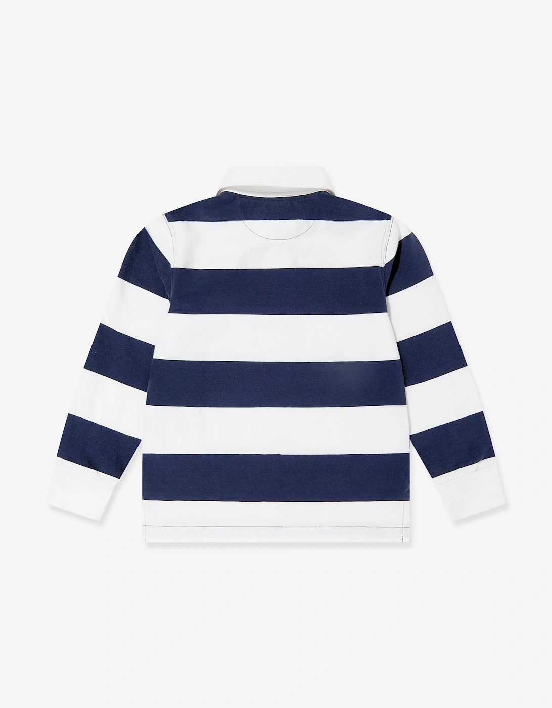 Boys Striped Jersey Rugby Shirt in Navy