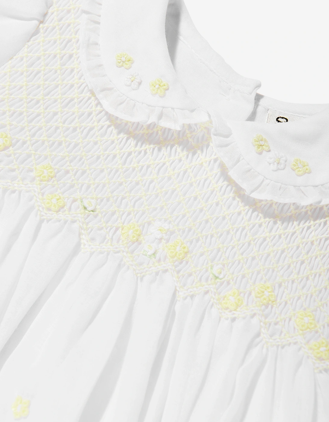 Baby Girls Smocked Dress in White