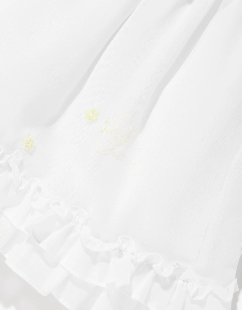 Baby Girls Smocked Dress in White