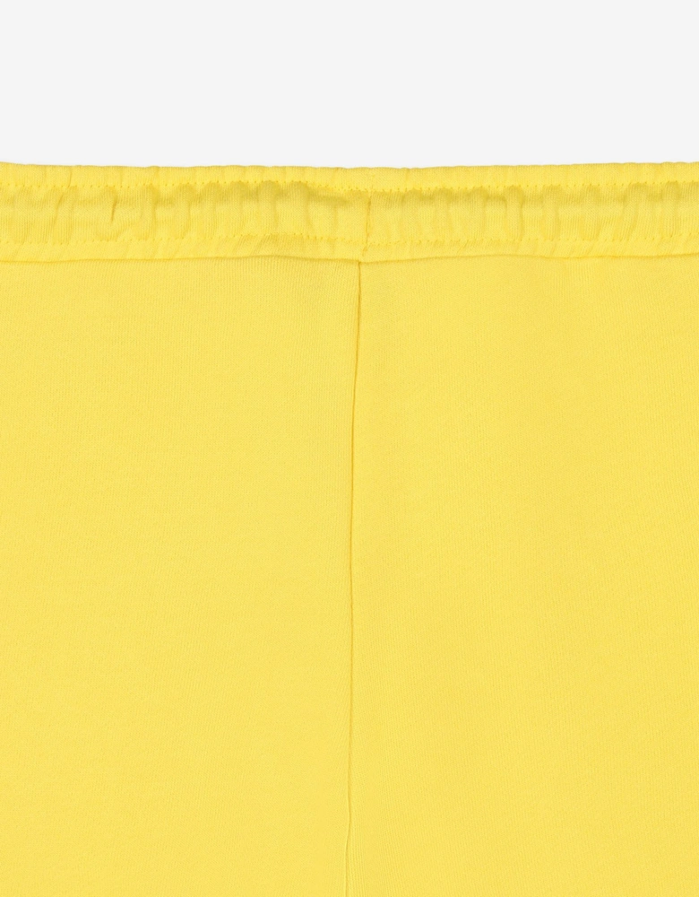 Girls Daisy Print Shorts in Yellow