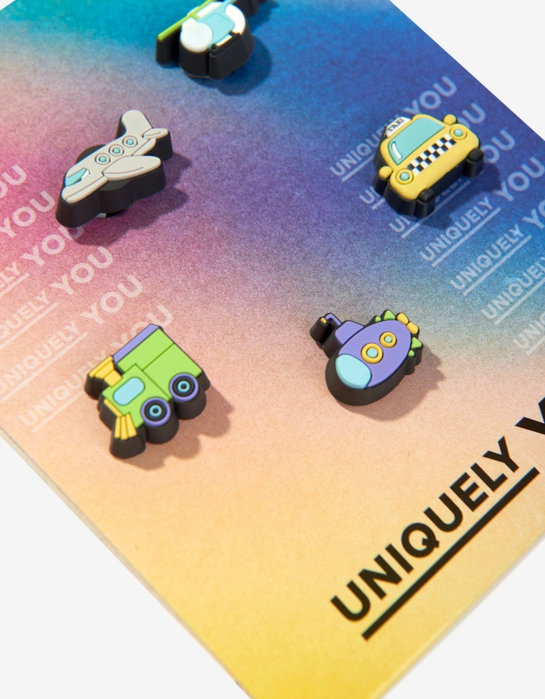 Kids Tiny Vehicles Jibbitz™ Charm 5 Pack in Multicolour