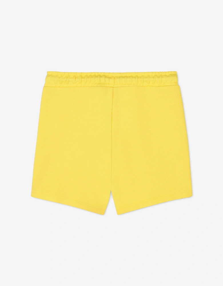 Girls Daisy Print Shorts in Yellow