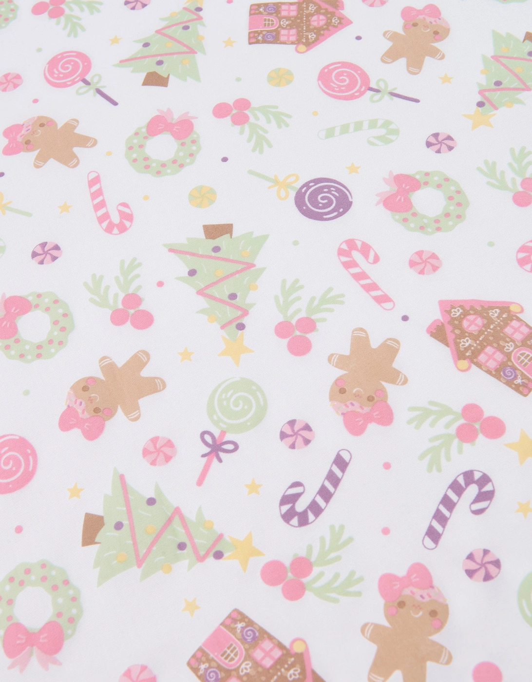 Baby Girls Sweet Gingerbread Swaddle Blanket in White