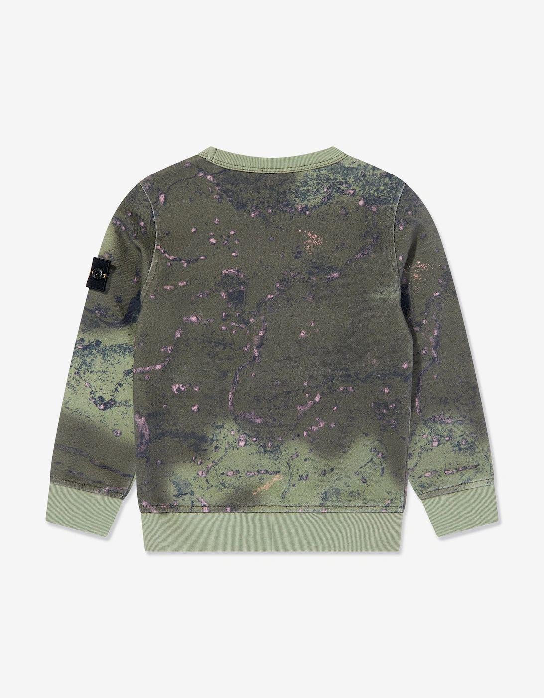 Boys Marbled Sweatshirt in Green
