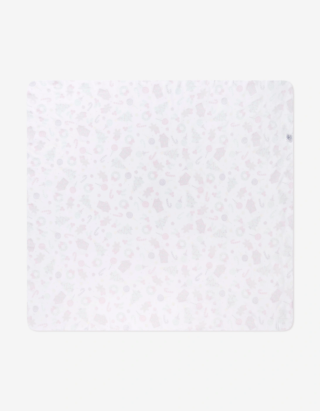 Baby Girls Sweet Gingerbread Swaddle Blanket in White