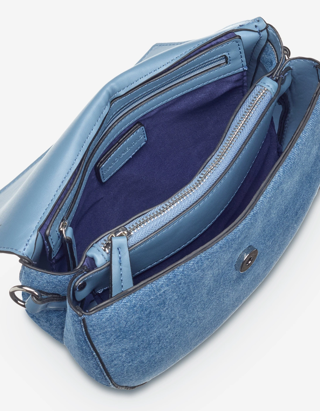 Bigs Denim Flap Bag in Blue (24.5cm)