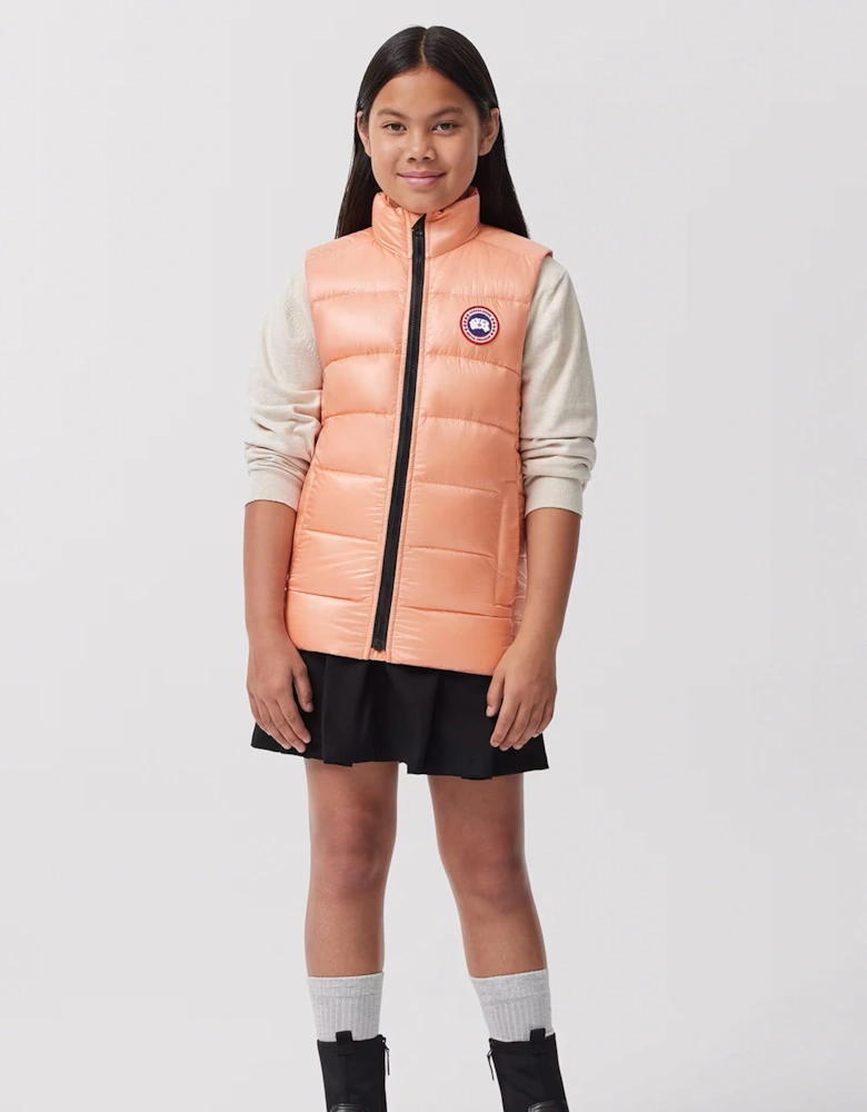 Girls Down Padded Crofton Gilet in Pink