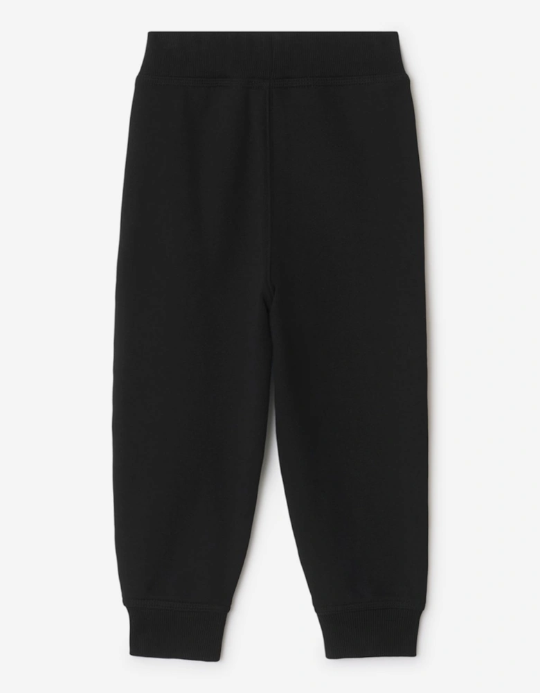 Boys Jackson Check Tape Joggers in Black