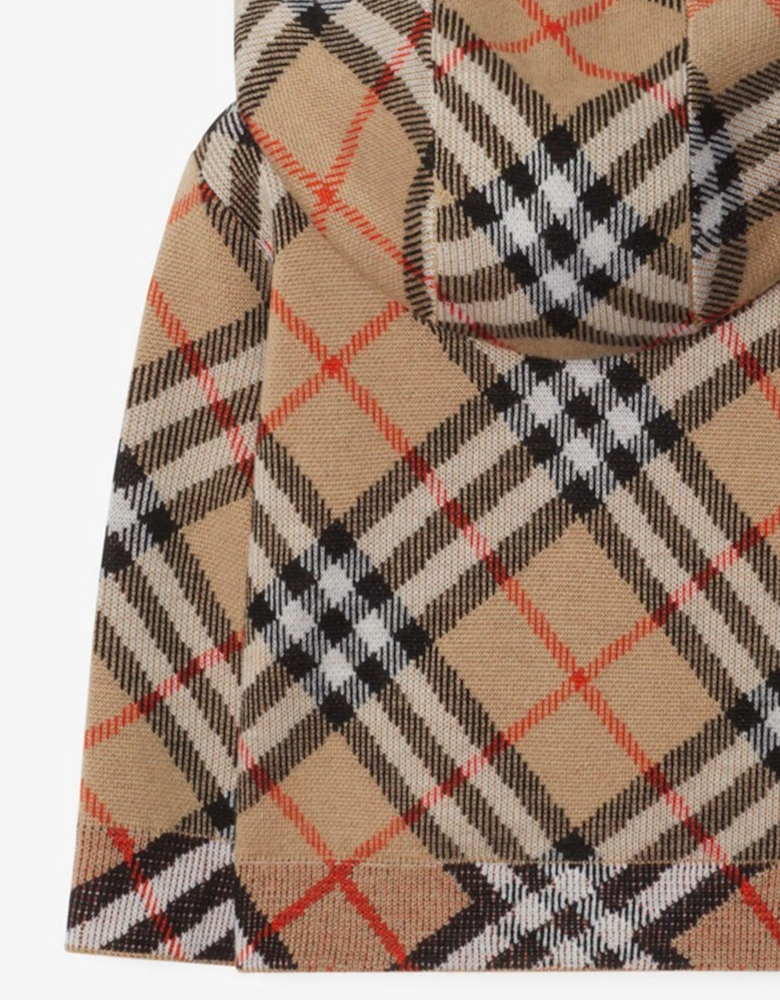Baby Boys Mini Jimmy Check Zip Up Top in Beige
