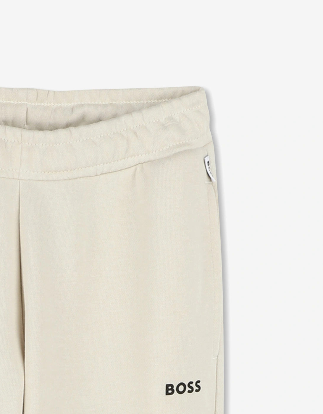 BOSS Boys Logo Joggers in Beige