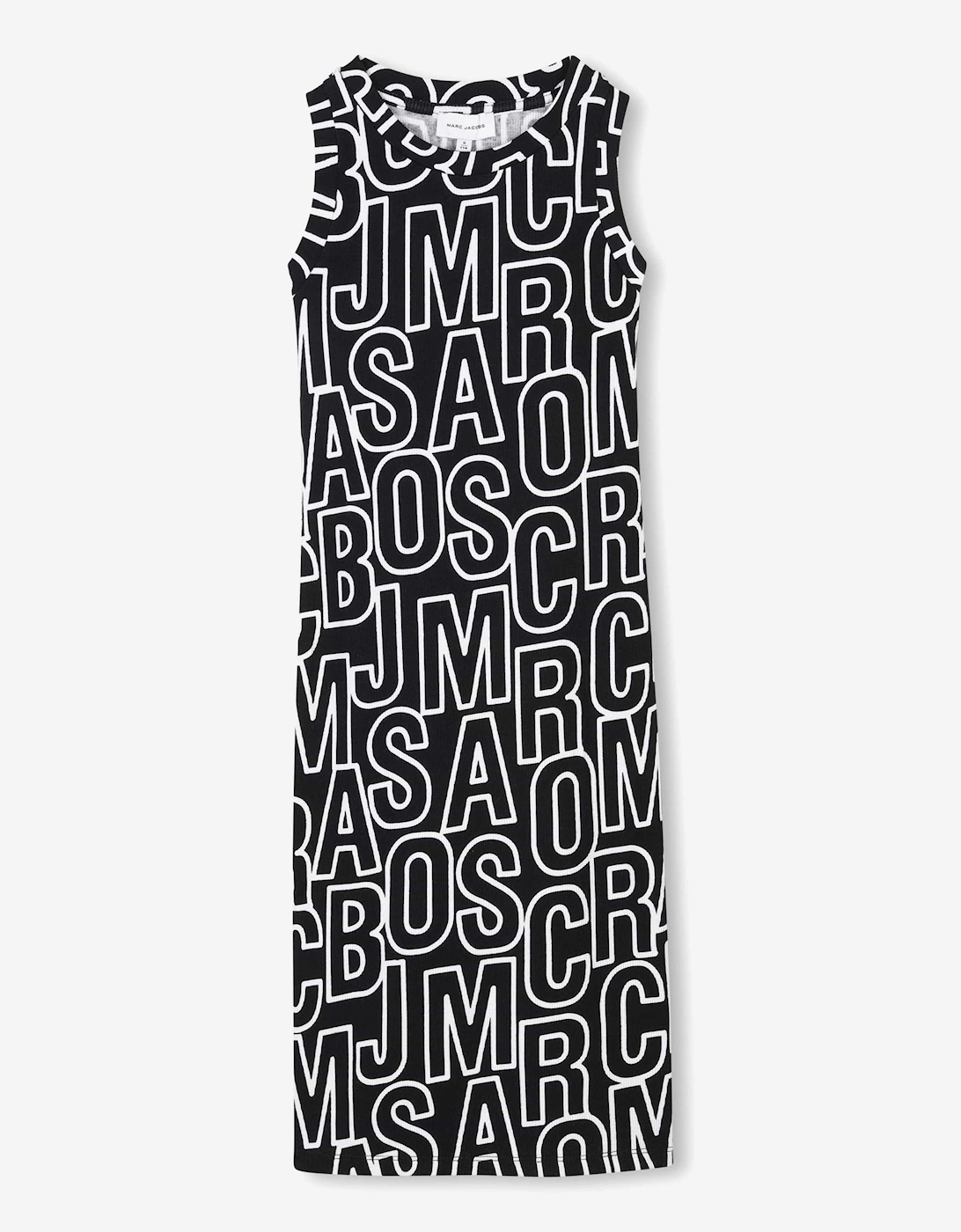 Girls Sleeveless Logo Dress in Black, 5 of 4