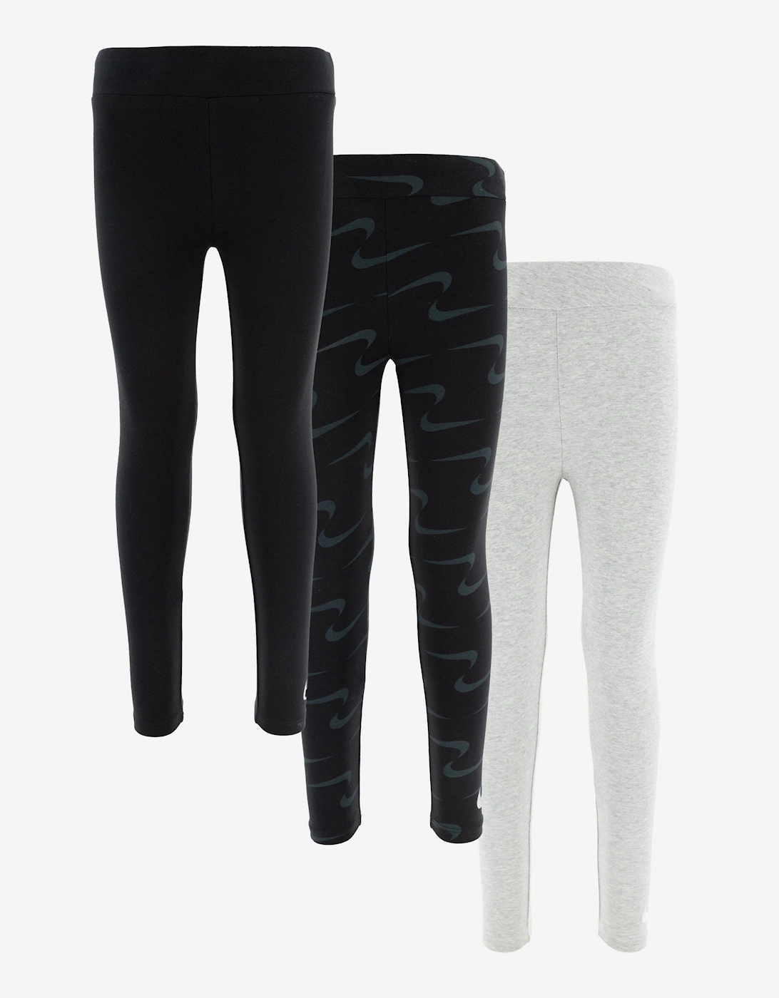 Girls 3 Pack Legging Set in Black, 5 of 4