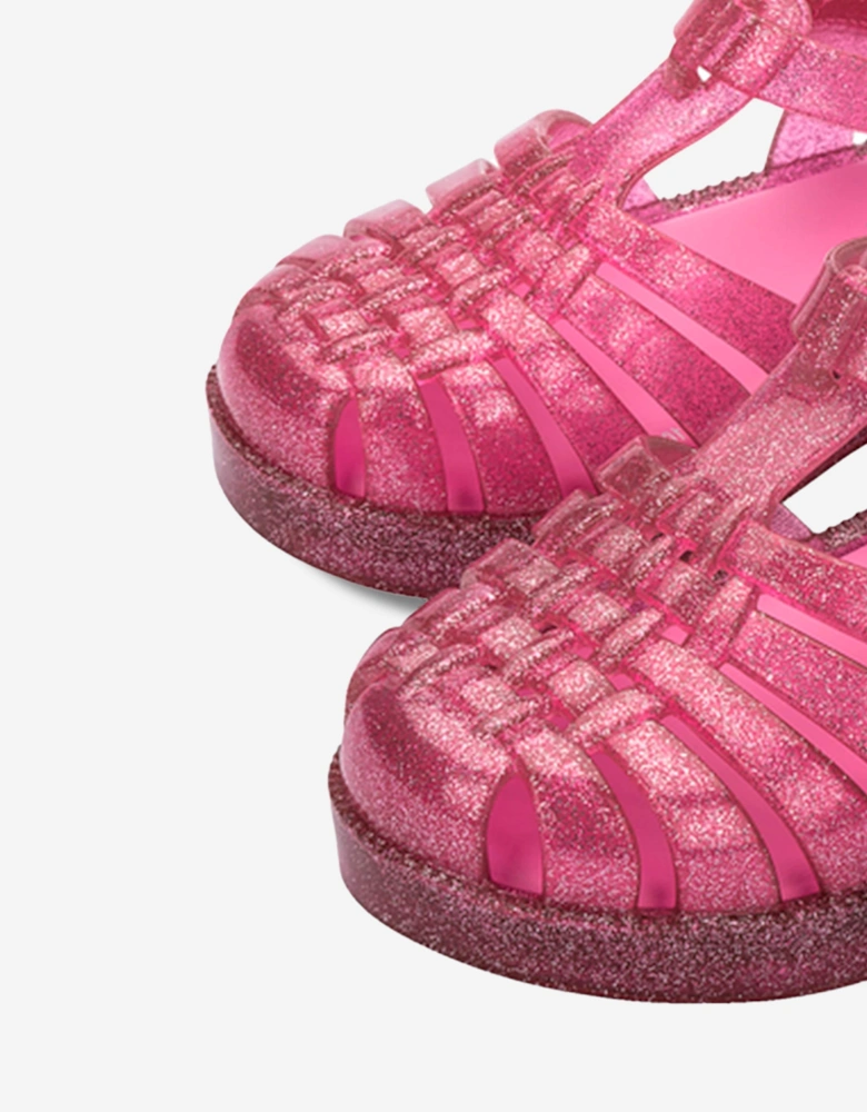 Girls Possession Shiny Glitter Sandals in Pink