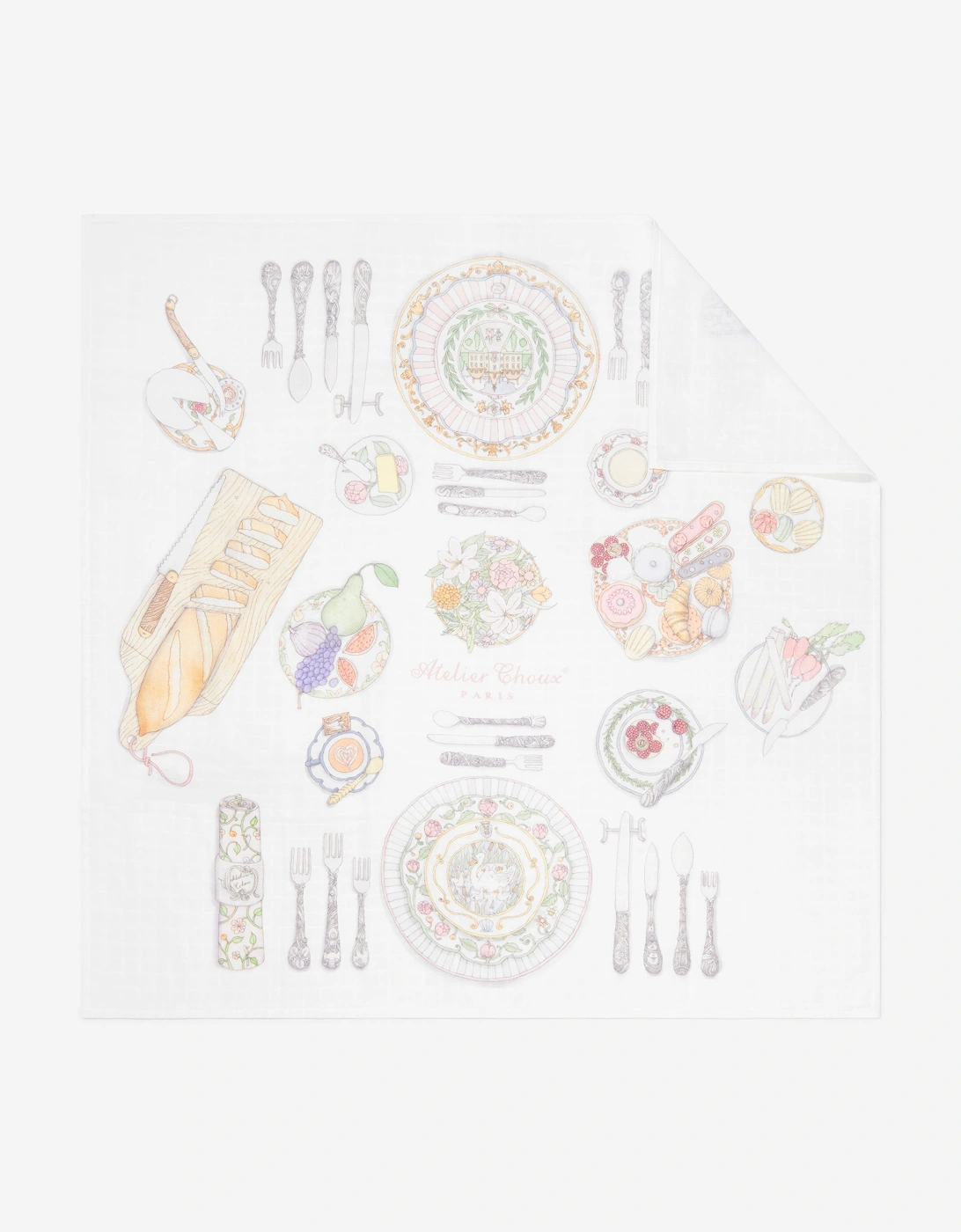 Baby Bon Appétit Swaddle in White (100cm), 5 of 4