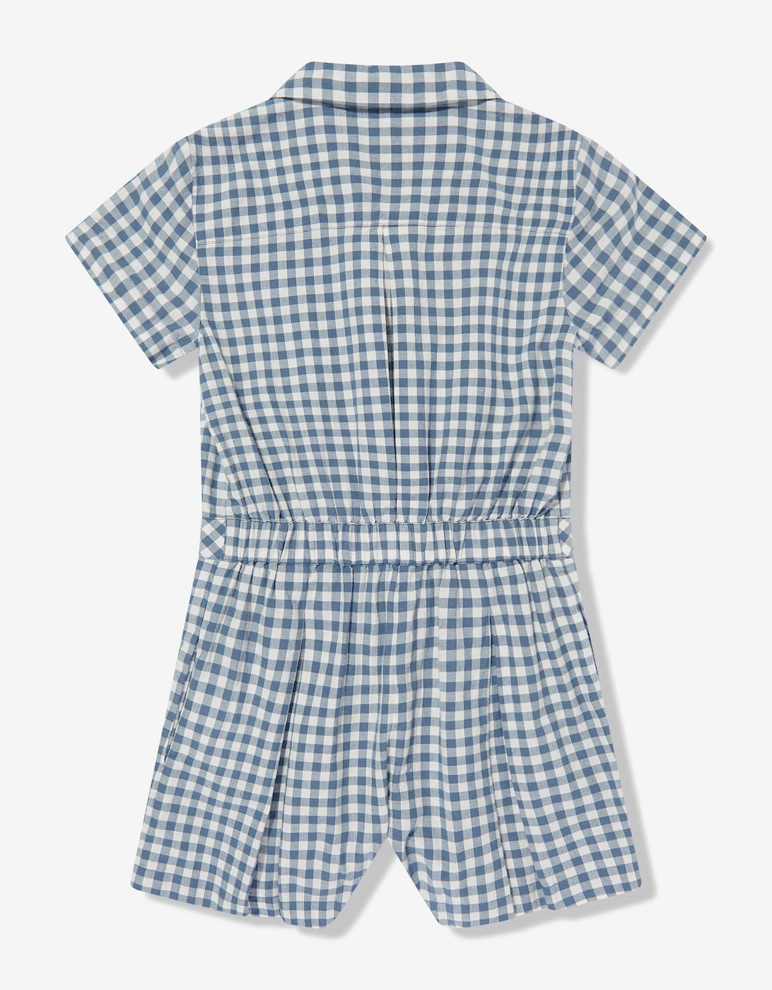 Girls Gingham Playsuit in Blue