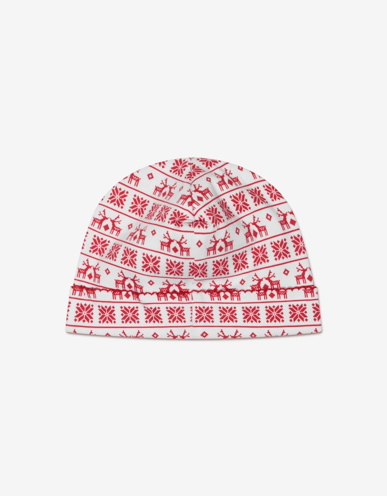 Baby Fair Isle Hat in Red