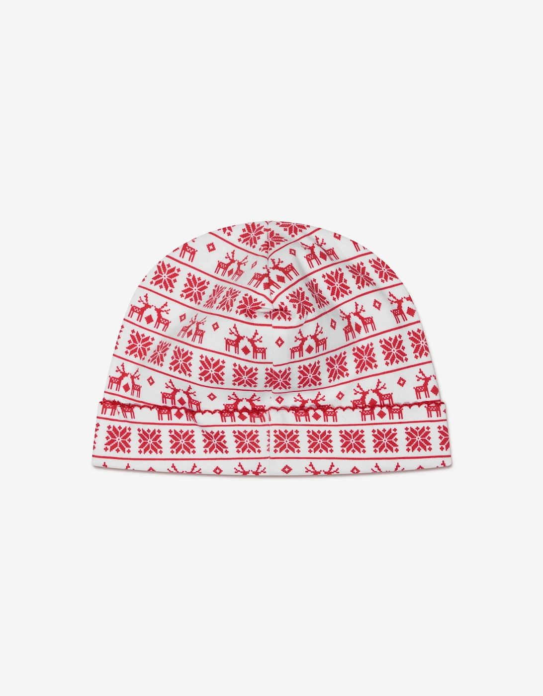 Baby Fair Isle Hat in Red