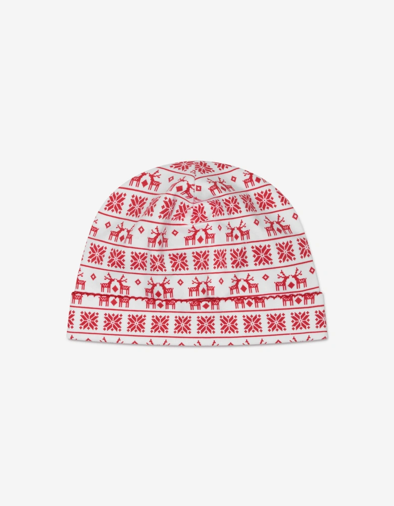 Baby Fair Isle Hat in Red