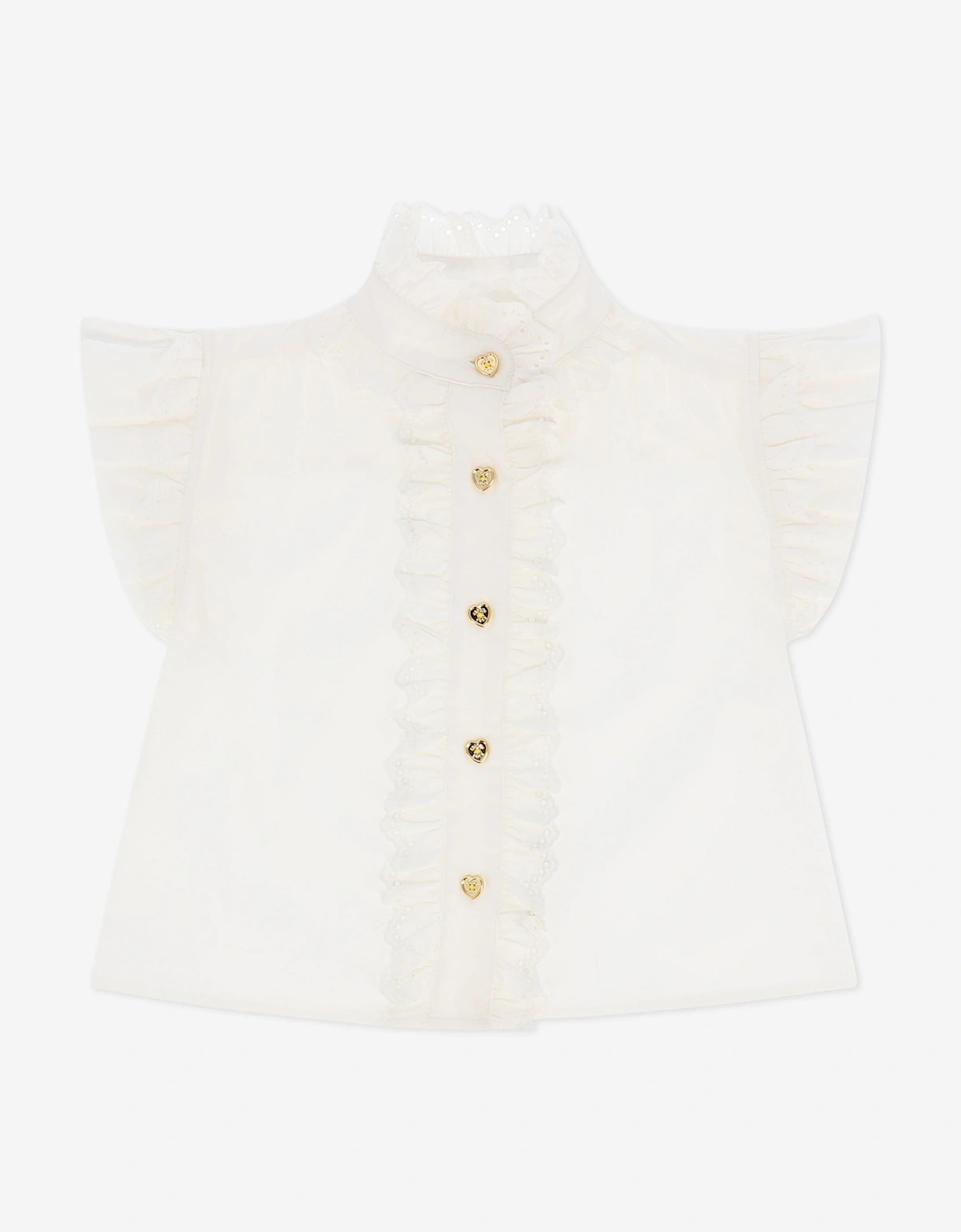 Angels Face Girls Neo Frill Blouse in White, 5 of 4