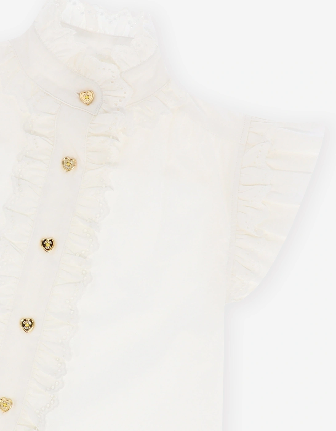 Angels Face Girls Neo Frill Blouse in White