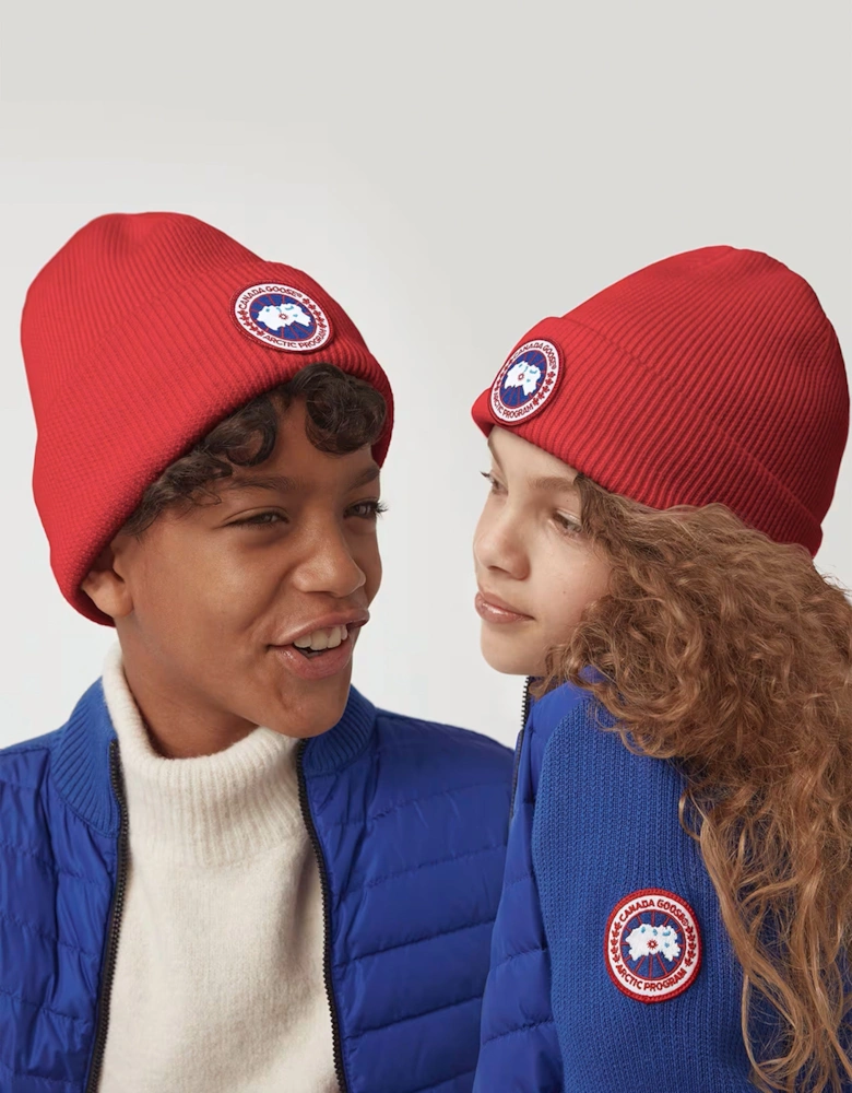 Kids Arctic Toque Beanie Hat in Red