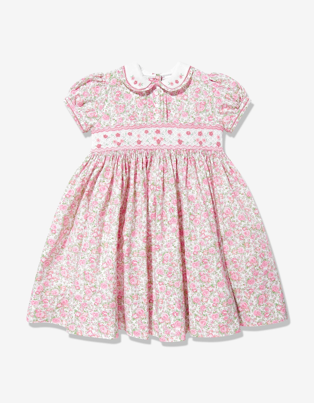 Girls Floral Dress in Pink, 5 of 4