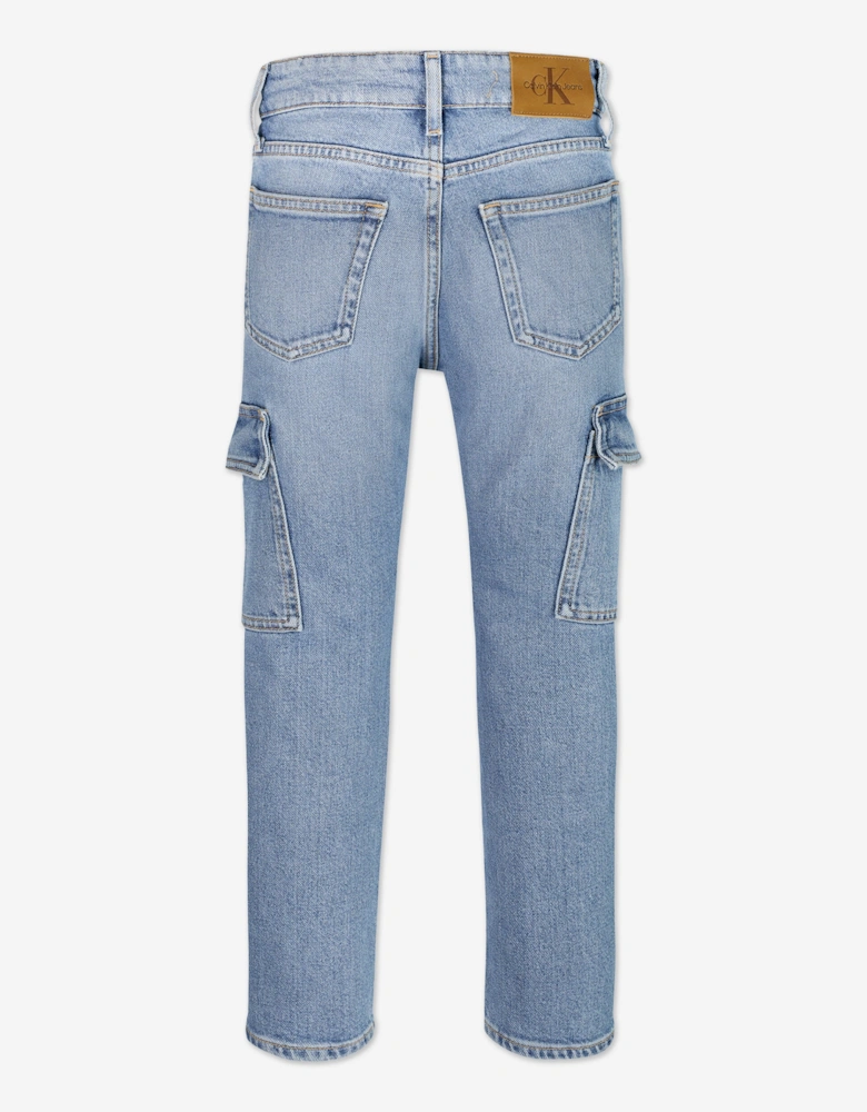 Boys Cargo Jeans in Blue
