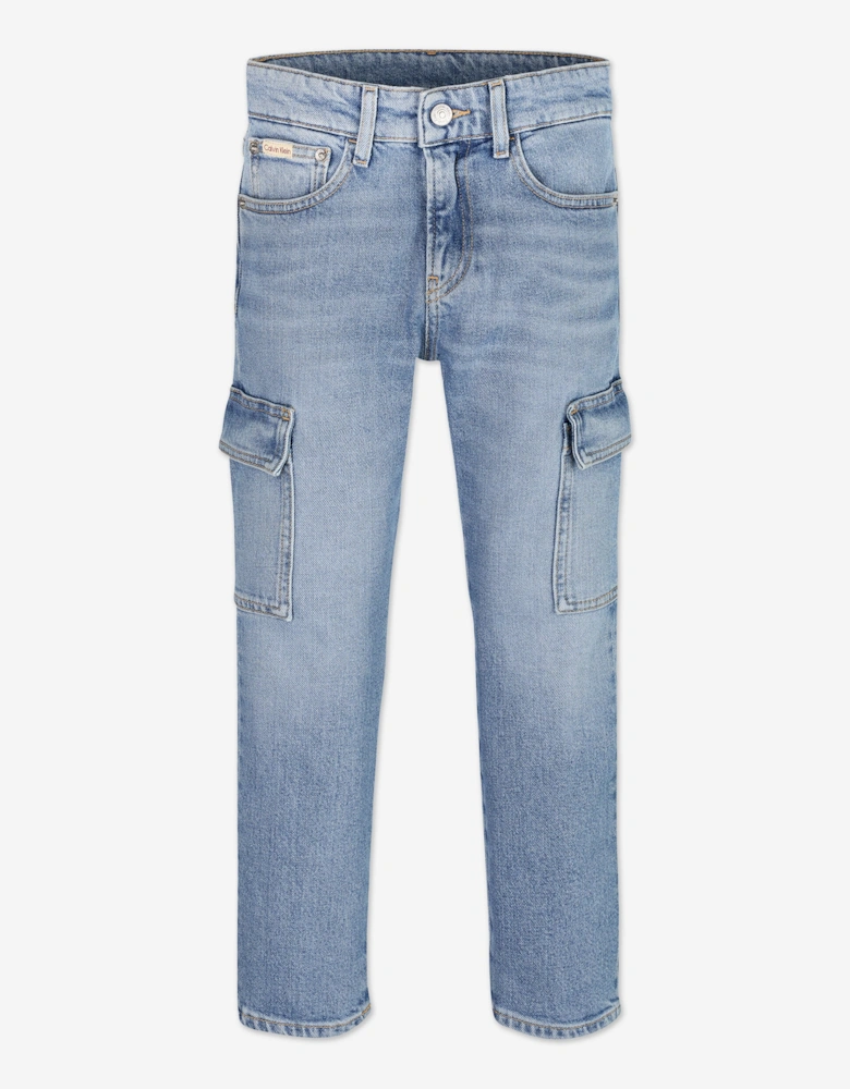 Boys Cargo Jeans in Blue