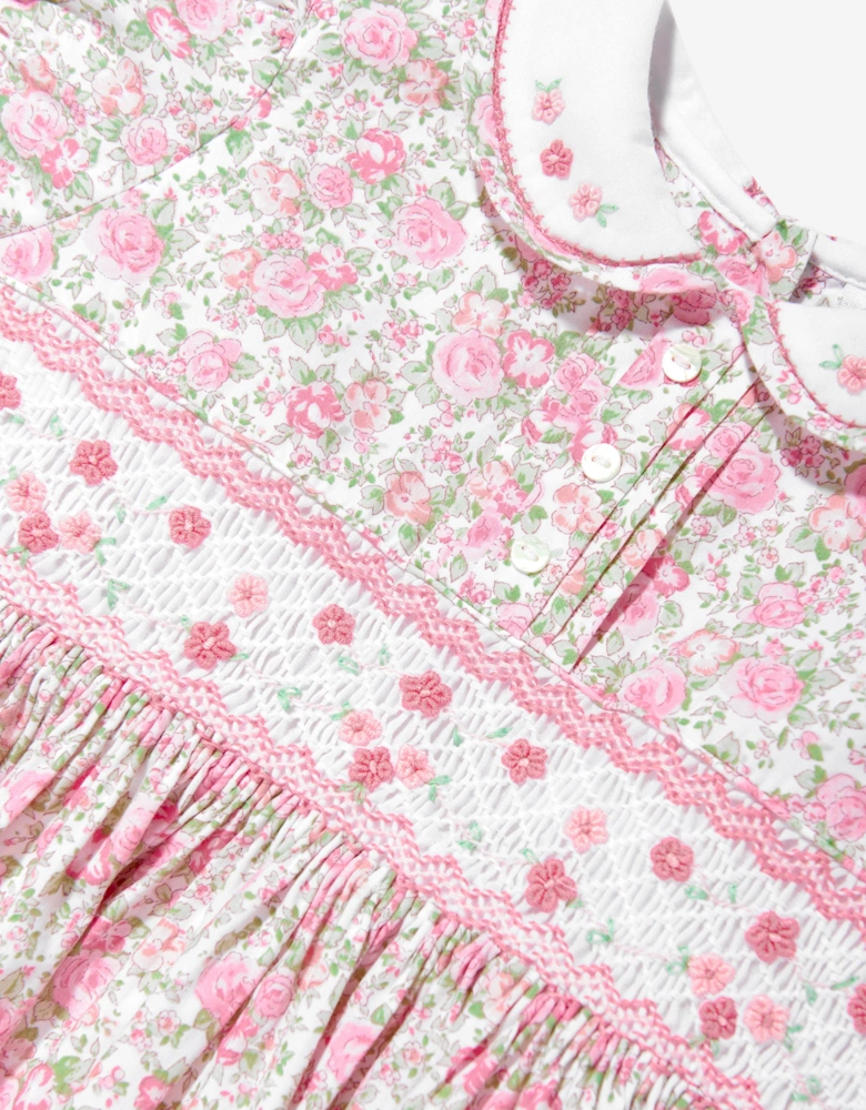 Girls Floral Dress in Pink
