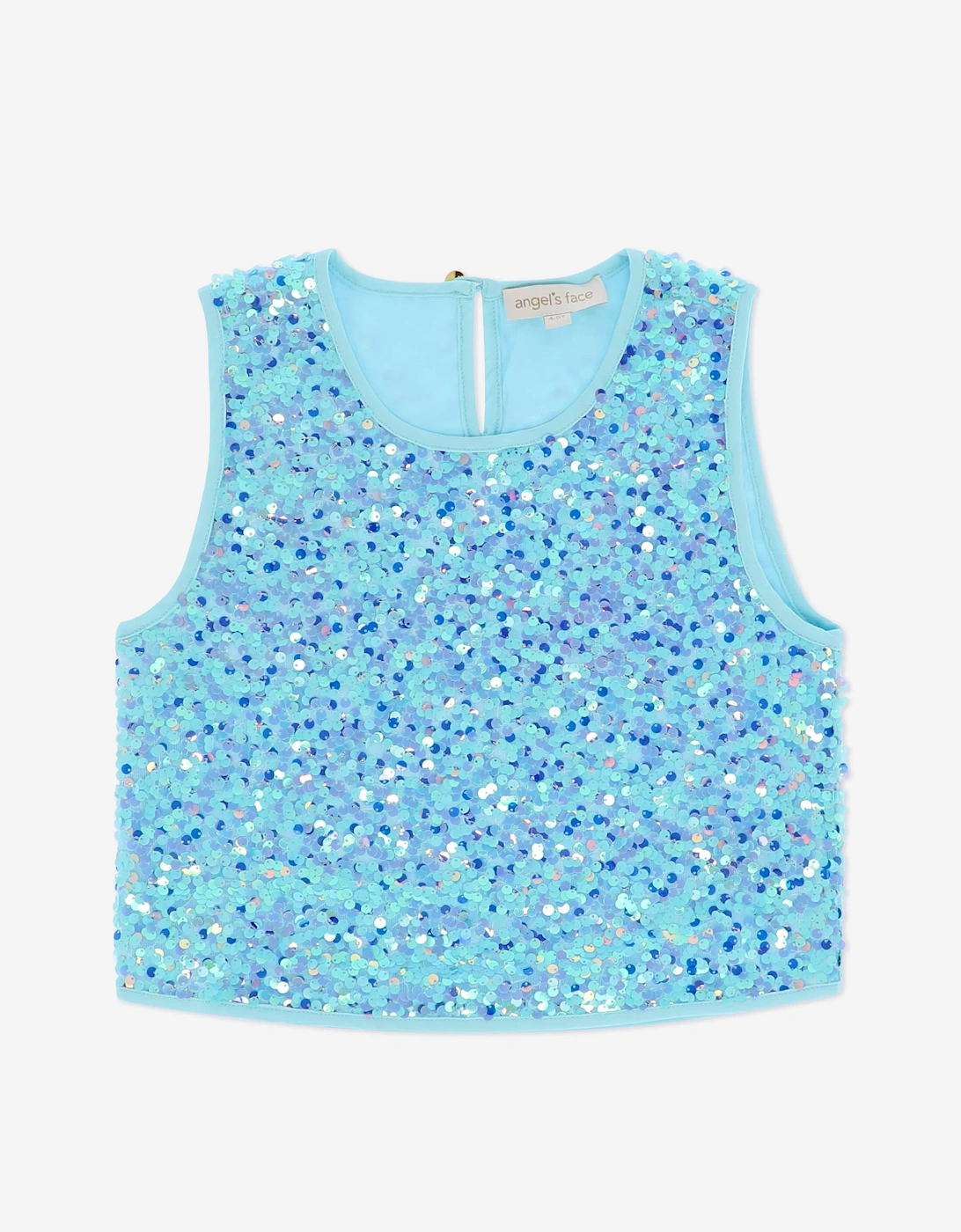 Angels Face Girls Diva Sequin Top in Blue, 6 of 5