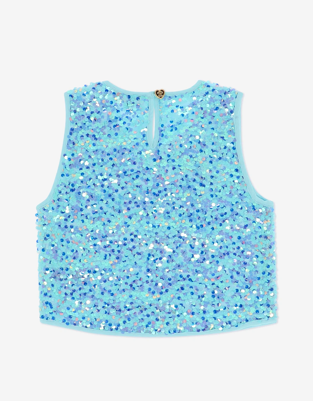Angels Face Girls Diva Sequin Top in Blue