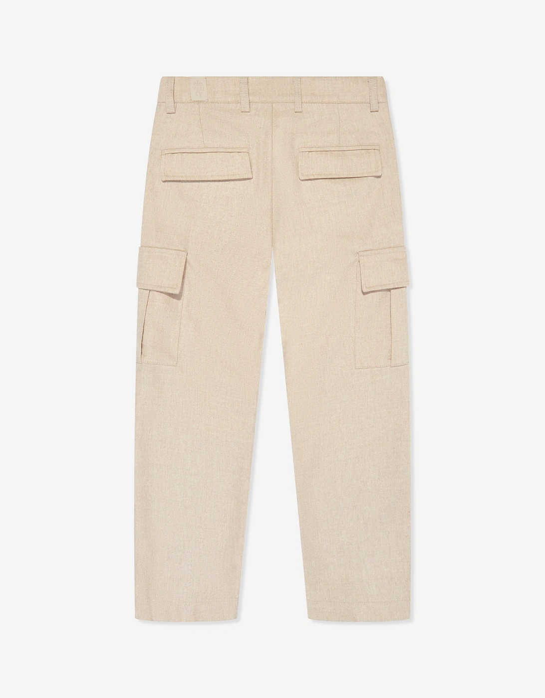 Boys Cargo Trousers in Beige