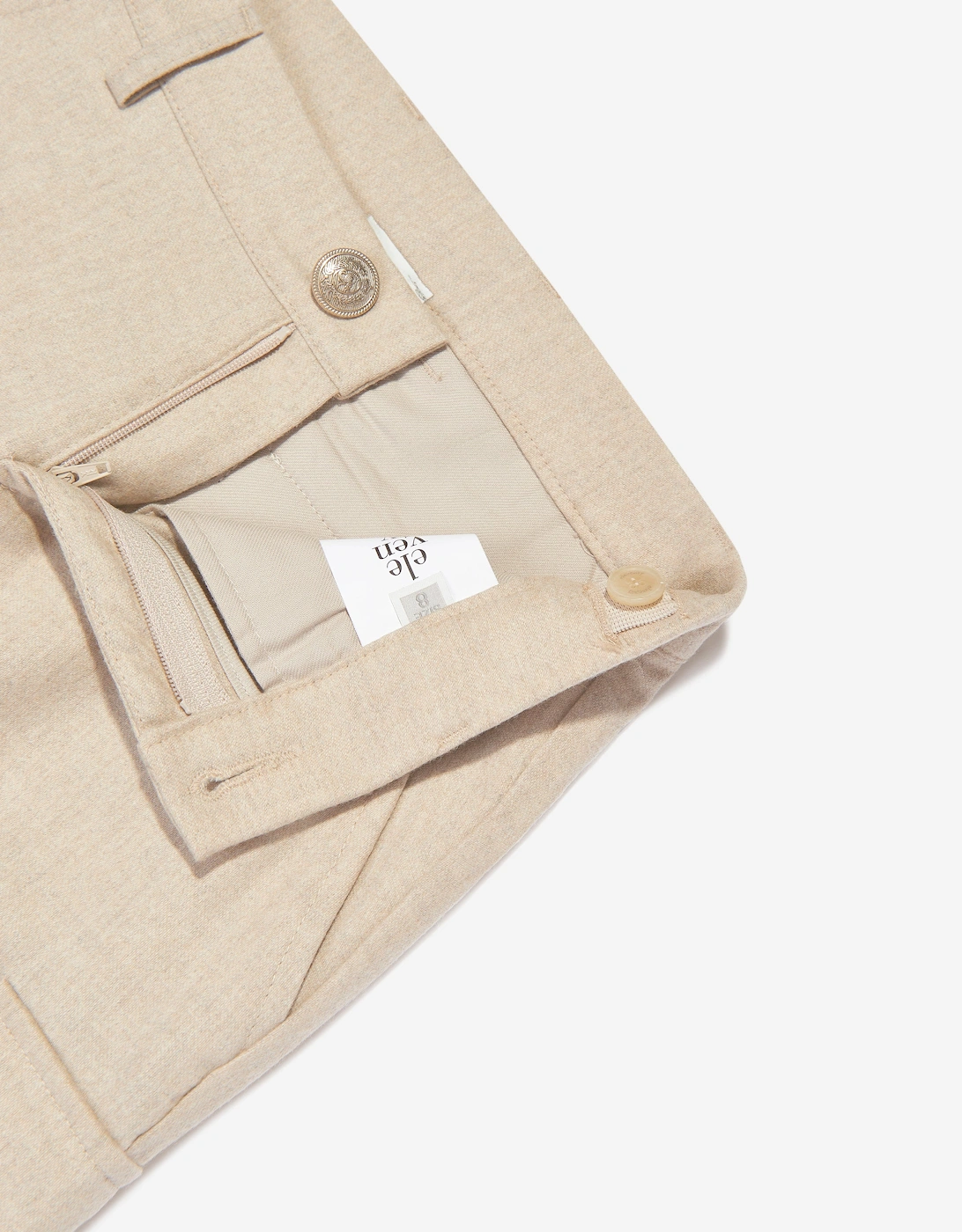 Boys Cargo Trousers in Beige
