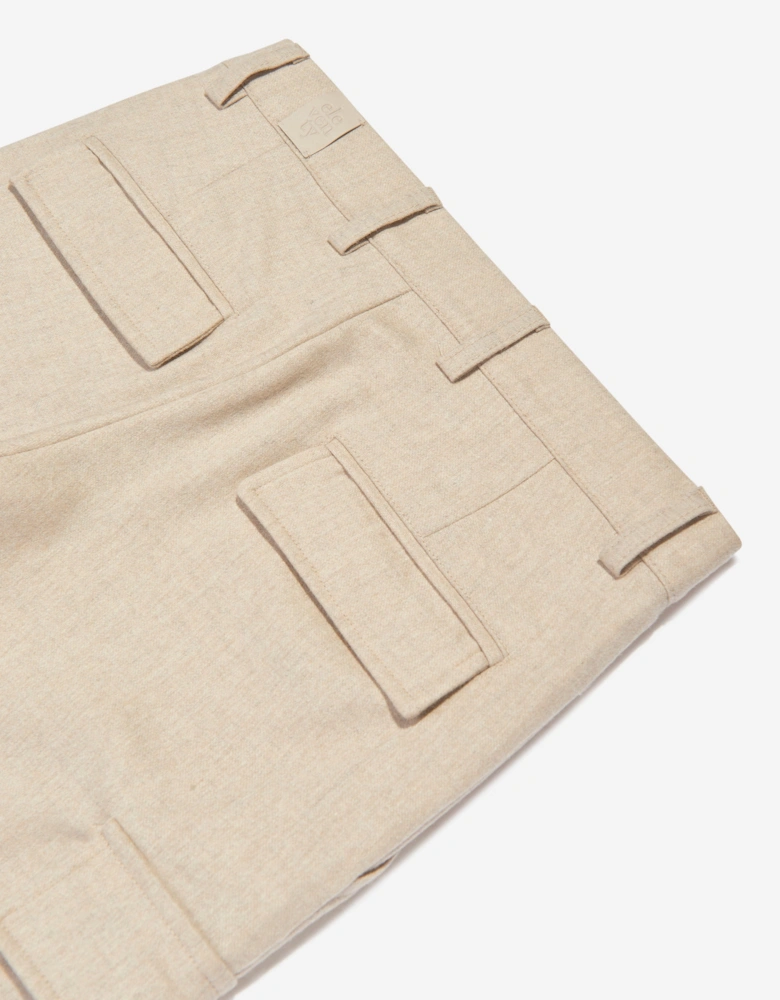 Boys Cargo Trousers in Beige