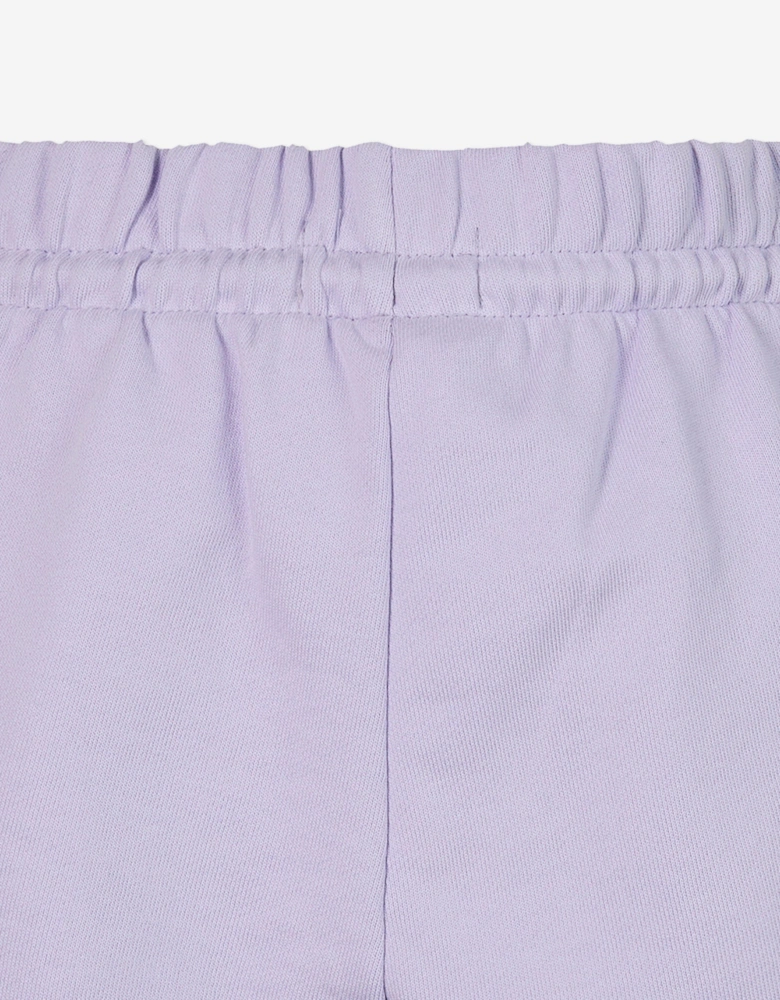 Girls Metallic CK Shorts in Purple