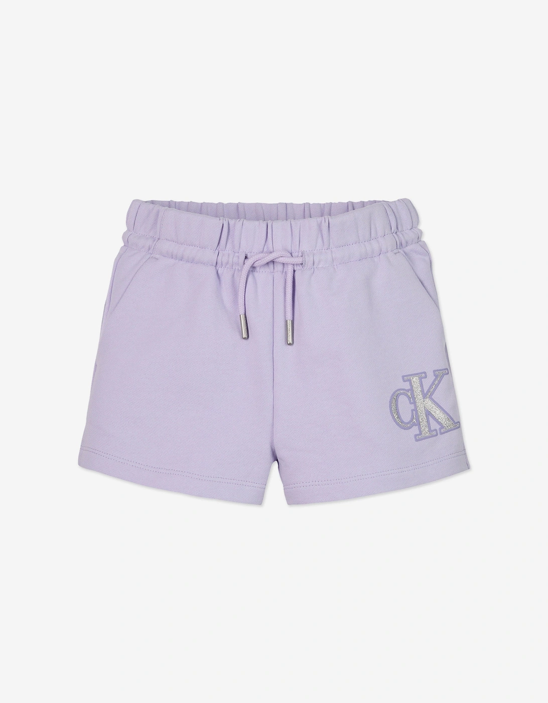 Girls Metallic CK Shorts in Purple, 5 of 4