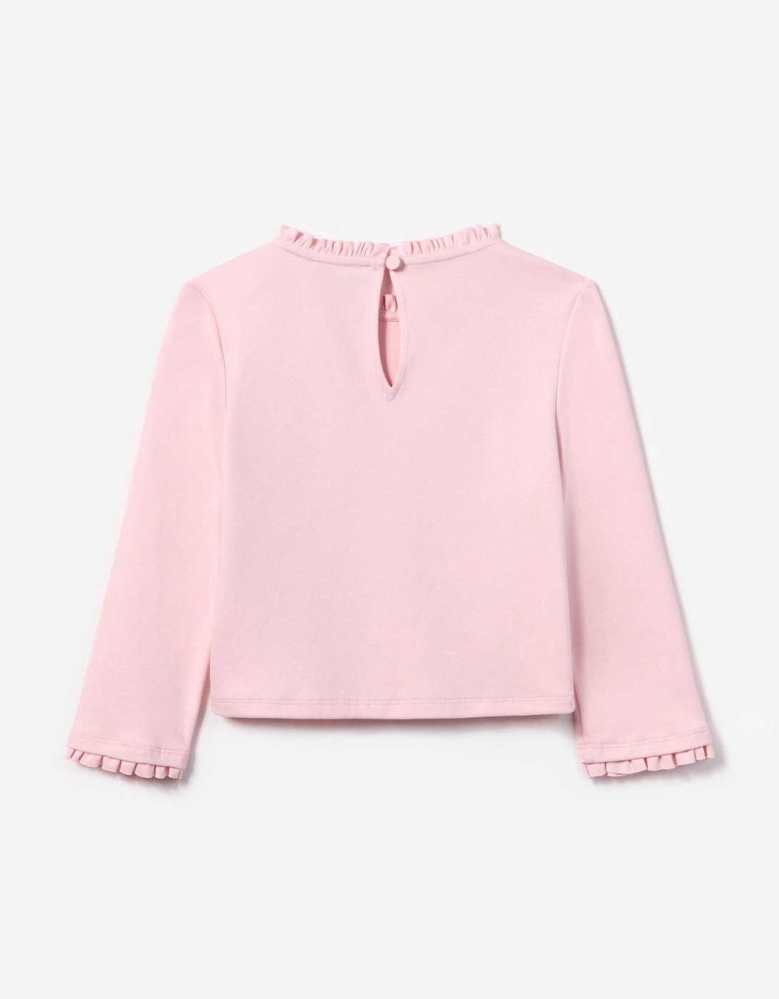 Girls Jersey Ruffle Heart Top in Pink
