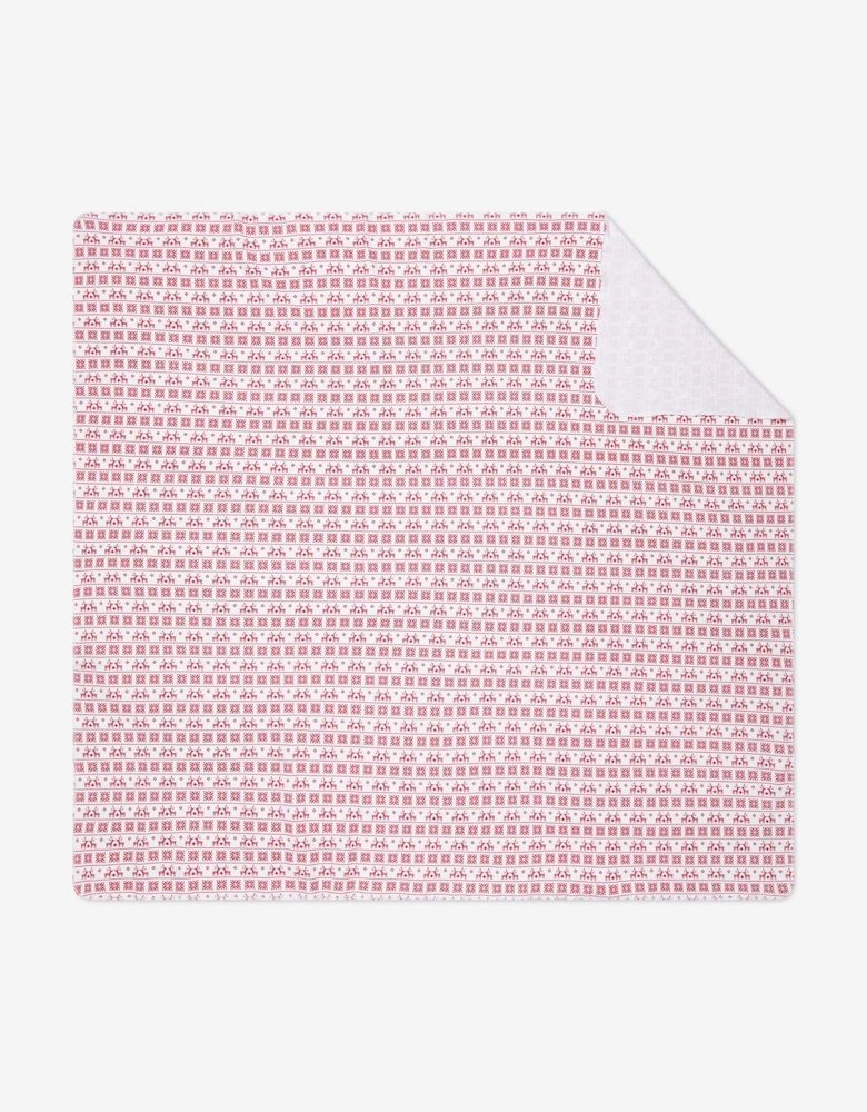 Baby Fair Isle Swaddle Blanket in Red