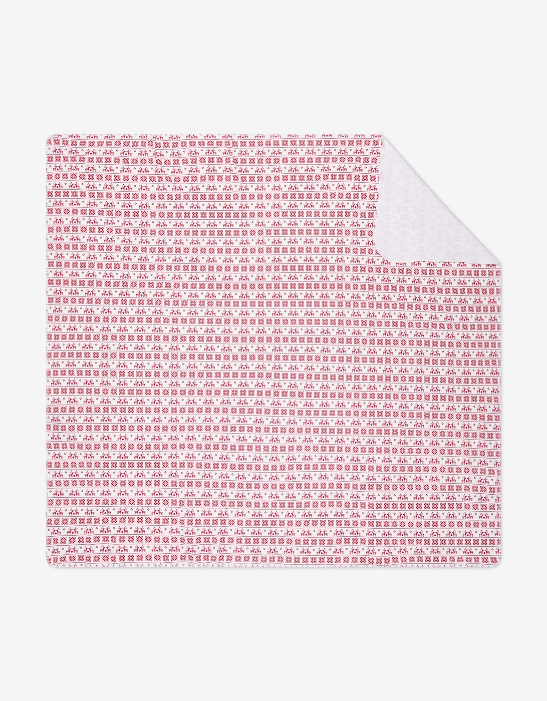 Baby Fair Isle Swaddle Blanket in Red, 5 of 4