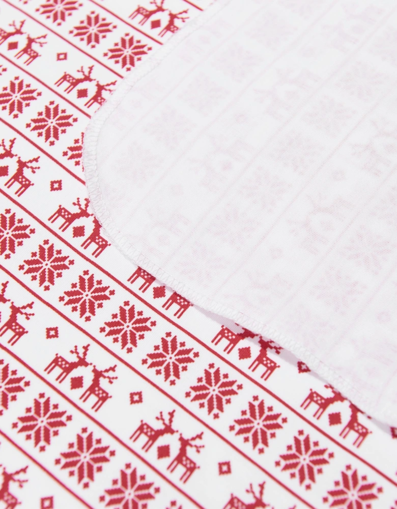 Baby Fair Isle Swaddle Blanket in Red