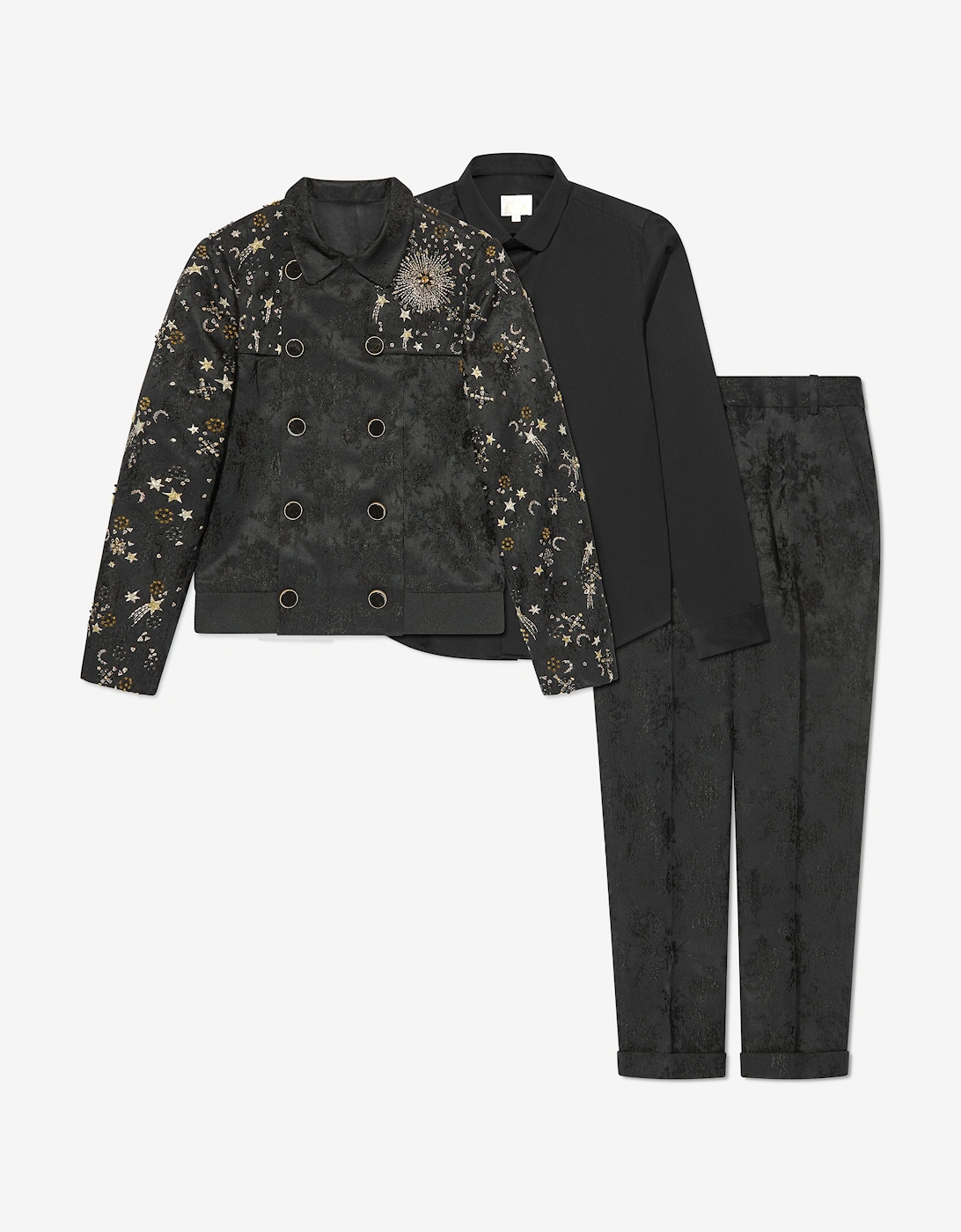 Boys Hector Suit in Black, 6 of 5