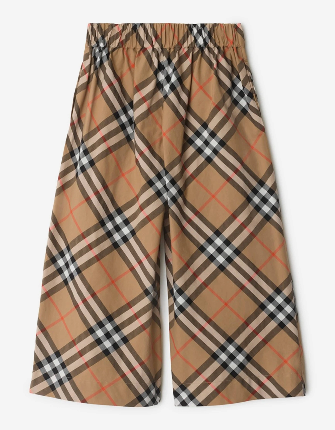 Girls Maya Check Trousers in Beige