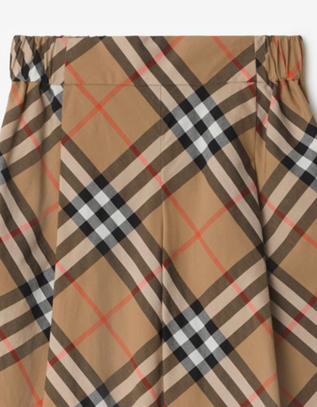 Girls Maya Check Trousers in Beige