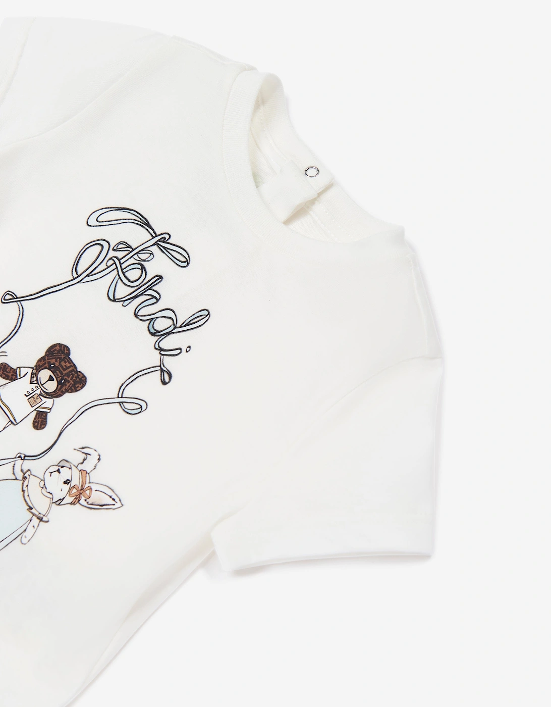 Baby Animal Logo T-Shirt in White