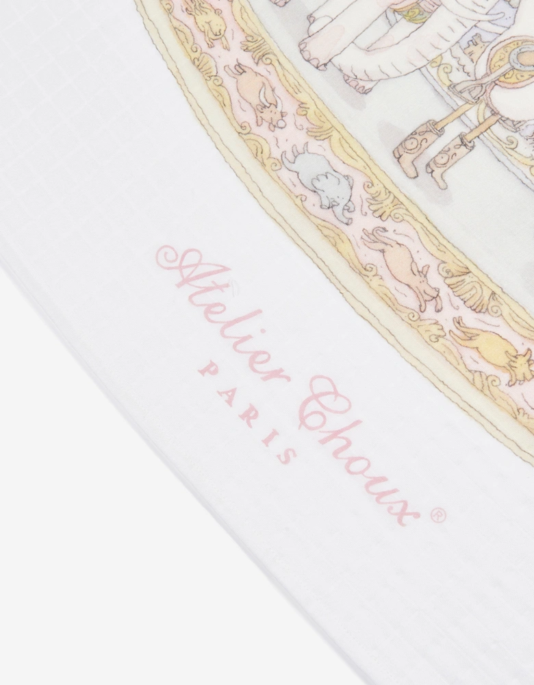 Baby Girls Carousel Swaddle in Pink (100cm)