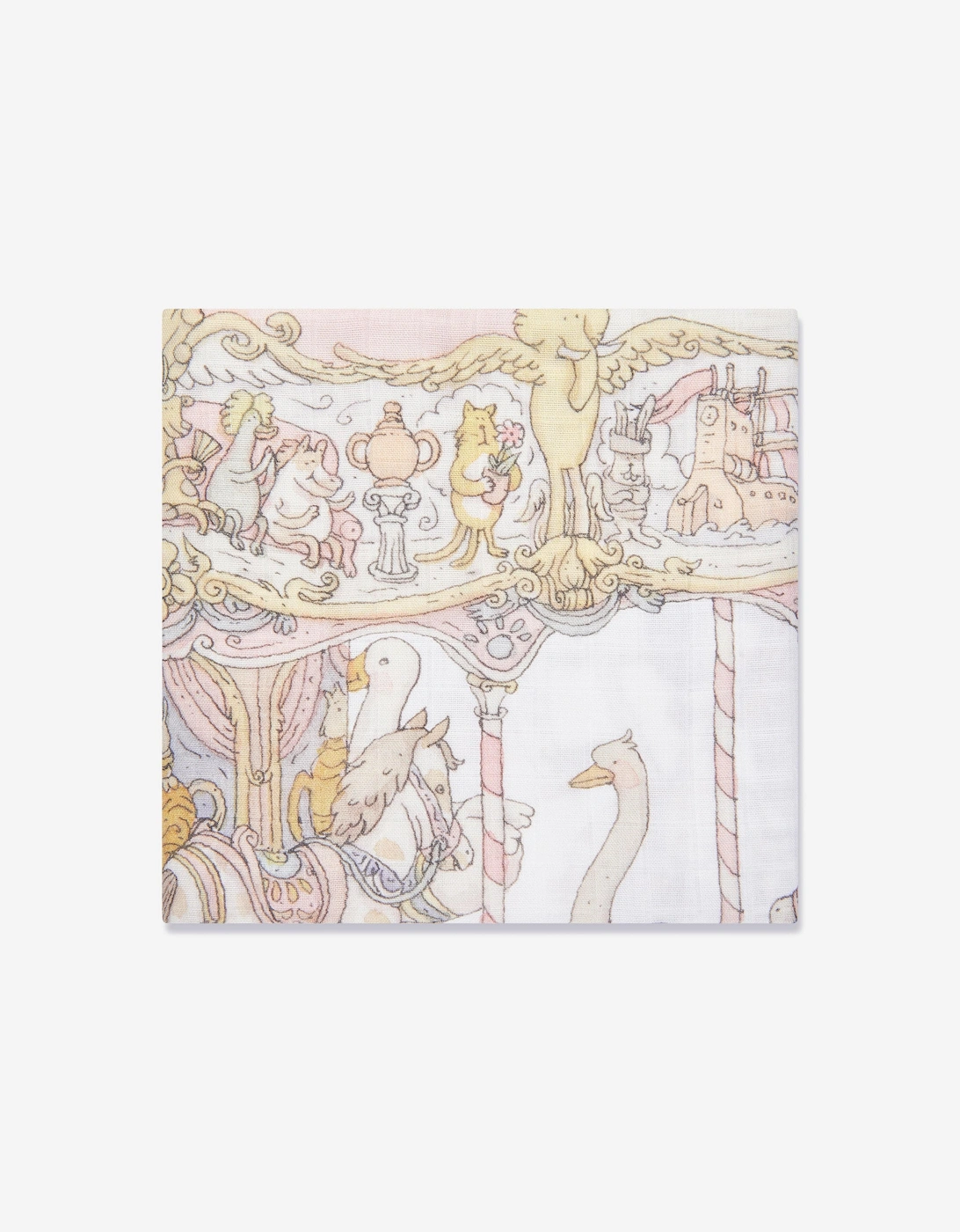 Baby Girls Carousel Swaddle in Pink (100cm)